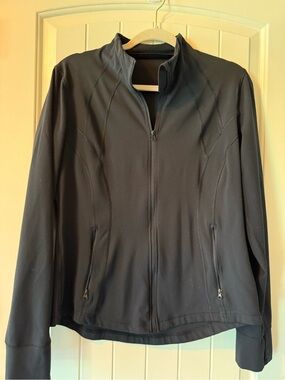 90 Degree by Reflex Full Zip Running Track Jacket in Black